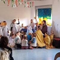 La crèche vivante pour le spectacle de Noël